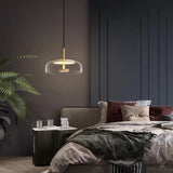 Modern LED Pendant Light  Glass Stone Disc Design - Product detail 5