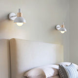 Scandinavian Wall Light  Wood and Metal Dome Design - Product detail 11