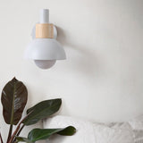 Scandinavian Wall Light  Wood and Metal Dome Design - Product detail 7