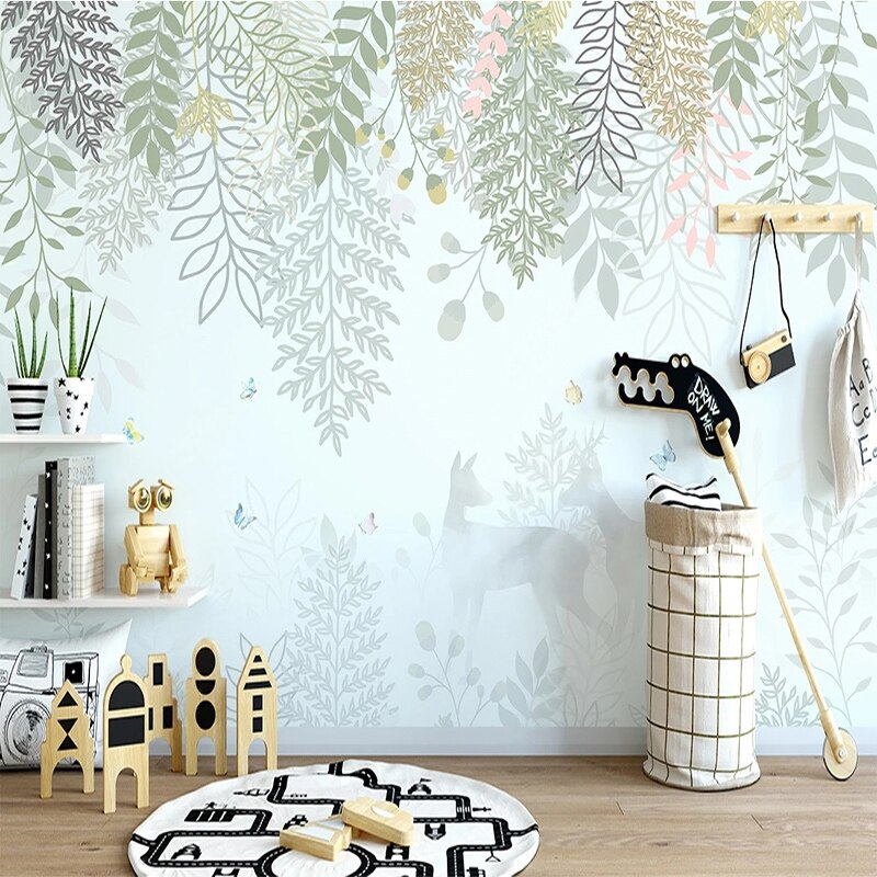 Safari Wallpaper transforming a child's bedroom into an adventure zone