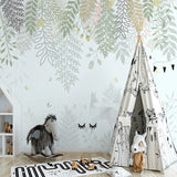 Tropical Animals Mural adding life to a cozy reading nook