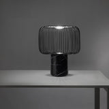 Modern Table Lamp  Black Marble Base with Wire Cage Shade - Product detail 25