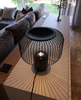 Modern Table Lamp  Black Marble Base with Wire Cage Shade - Product detail 29