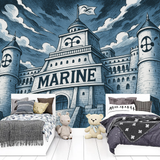One Piecce Mural Wllpaper  Marine Headquarters Epic View - Detailed wallpaper pattern view