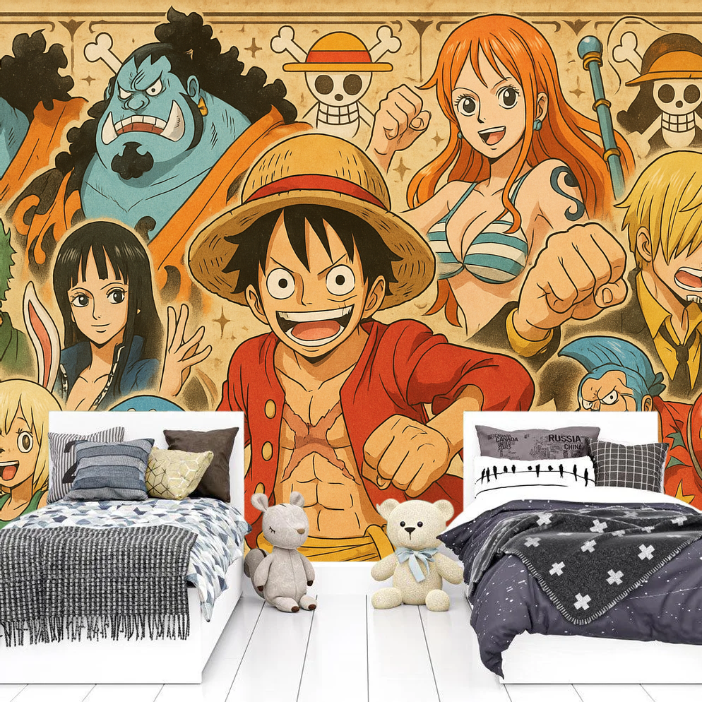 One Piece Manga Mural Wallpaper  Pirates Gallery Collection - Wallpaper application example