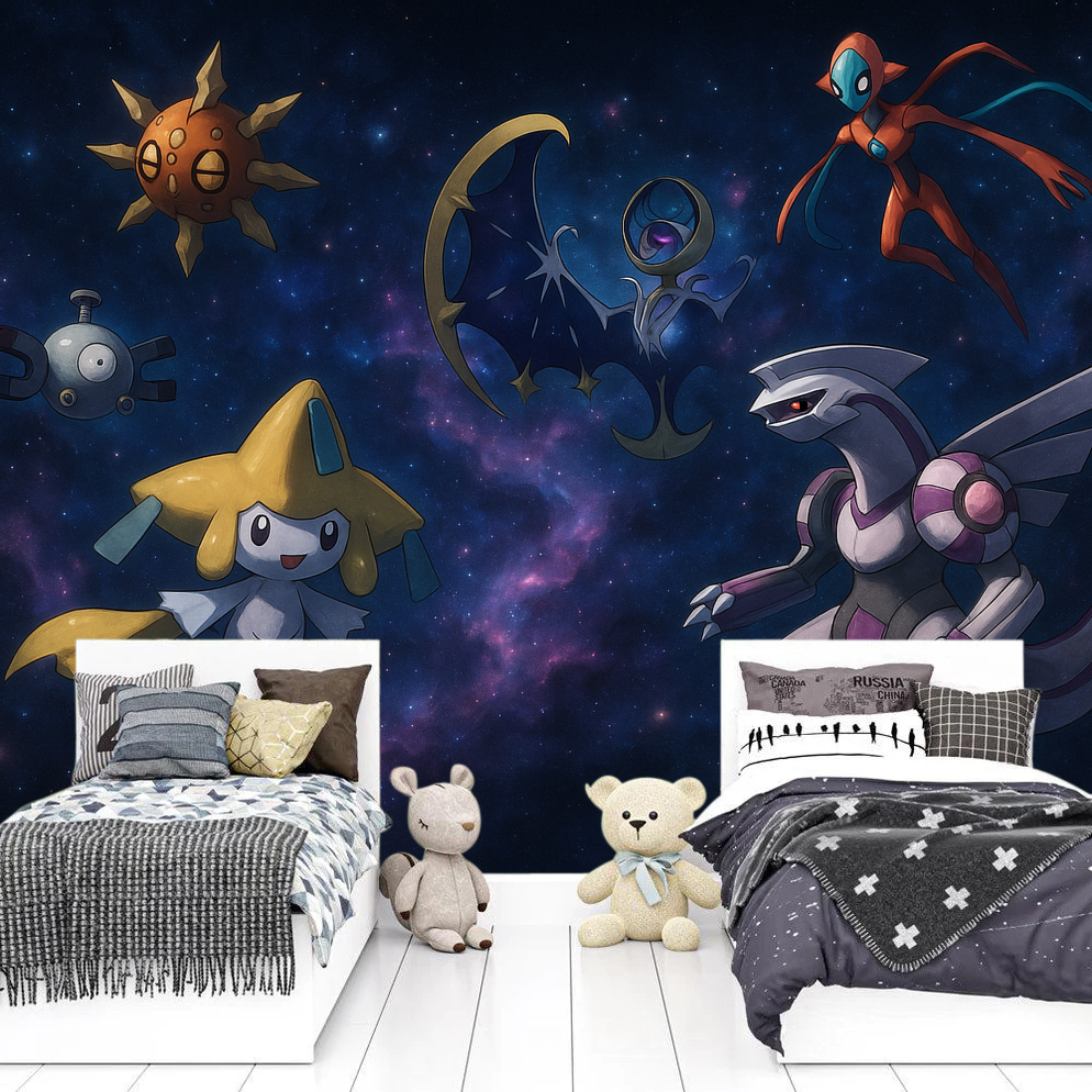 Pokemon Mural Wallpaper  Cosmic Space Journey - Premium wallpaper design showcase