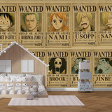 Gamer mural wallpaper  One Piece Pirates Wanted Poster Gallery - Detailed wallpaper pattern view