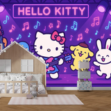 Hello Kitty mural wallpaper  Musical Festival - Detailed wallpaper pattern view