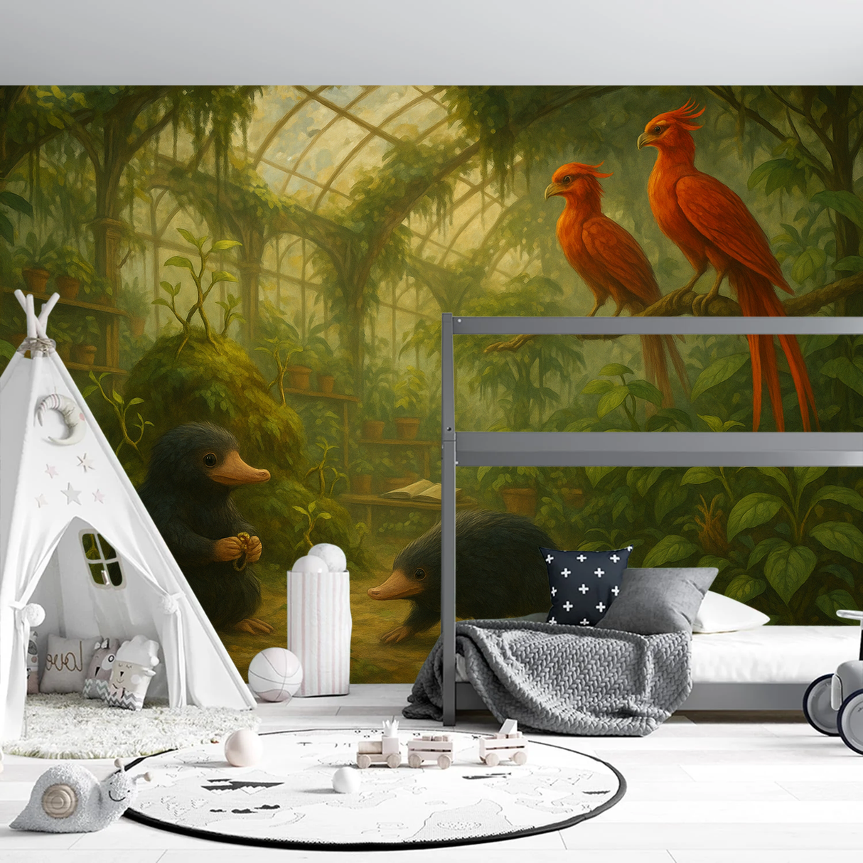 Creature Mural Wallpaper  Harry Potter Fantastic Beasts - Wallpaper application example
