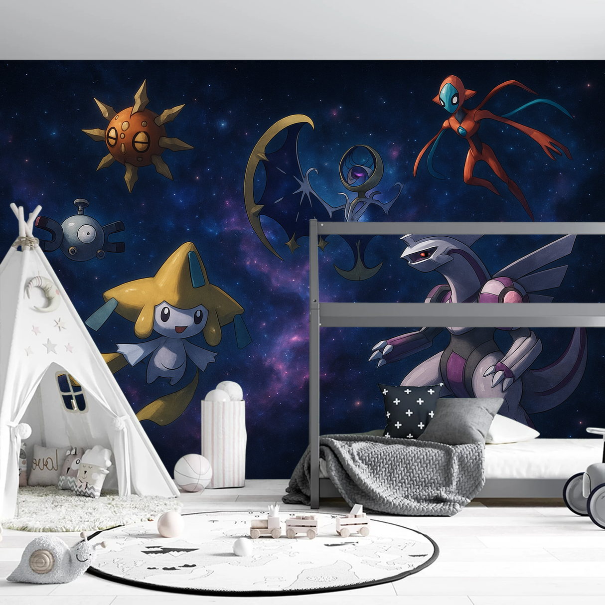 Pokemon Mural Wallpaper  Cosmic Space Journey - Wallpaper application example
