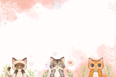 Pink hearts and leaves pattern design file showing delicate watercolor details