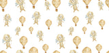 Lion and Hot Air Balloon wallpaper design file showing full pattern repeat