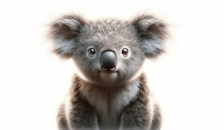Koala wallpaper mural design file showing detailed portrait against clean white background