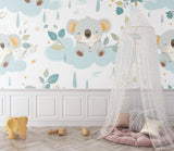 Australian koala mural displayed in a playroom setting with reading nook