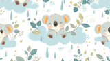 Koala nursery wallpaper design file showing detailed cloud pattern and adorable koala character