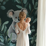 Australian koala wallpaper bringing life to a reading nook corner