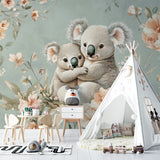 Australian koala wallpaper featured in a gender-neutral nursery setting