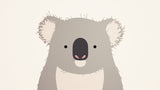 Minimalist Koala wallpaper design file showing gentle grey tones and clean lines