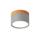 Modern LED Ceiling Light  Wood Trim Black Cylinder - Product detail 21