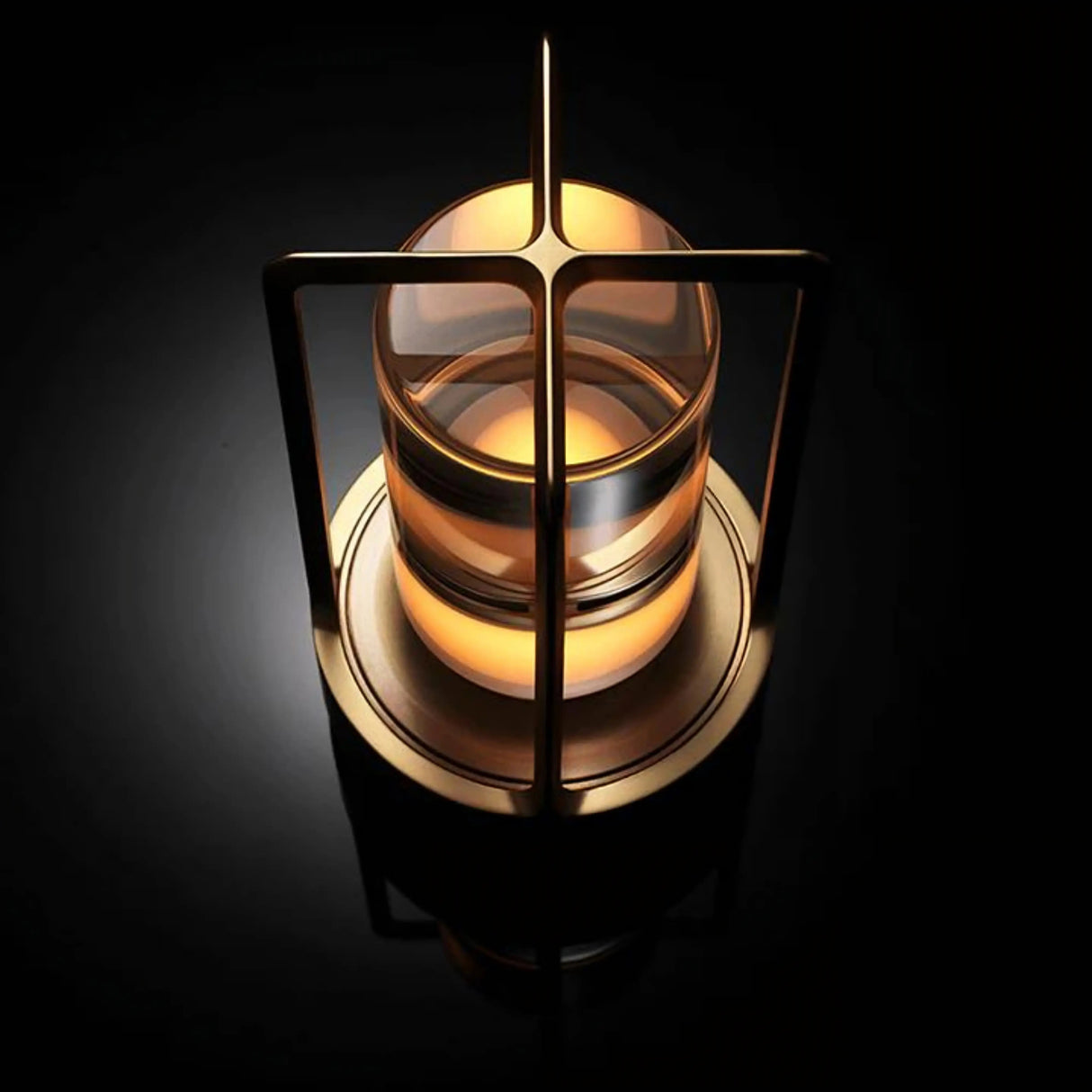 Modern Glass Lantern  Brass Frame with Touch Control - Product detail 8