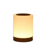 Modern Touch Sensor Lamp  Wooden Base LED Ambient Light - Detailed view