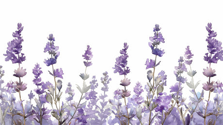 Watercolor lavender design file showing delicate purple blooms and misty foliage pattern