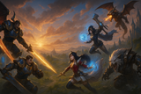 League Of Legends Gamer Mural Bedroom  Epic League Champions Battle - Wallpaper design detail 4