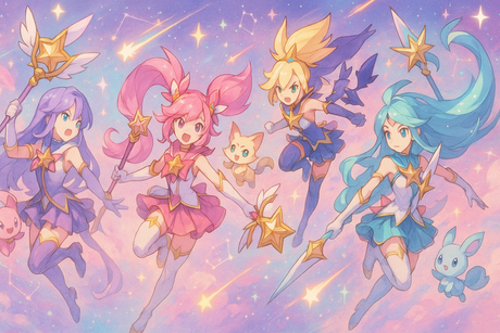 League Of Legends Gamer Mural Bedroom  Stellar Guardian Magic - Wallpaper application example