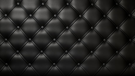 Design file of black tufted leather pattern showing detailed texture and buttons