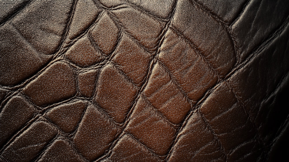 Brown quilted leather wallpaper design file showing detailed pattern and texture