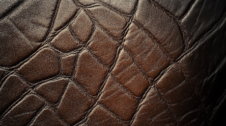 Brown quilted leather wallpaper design file showing detailed pattern and texture