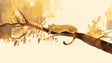 Leopard wallpaper mural creating a stunning feature wall in a modern living room with gold accents