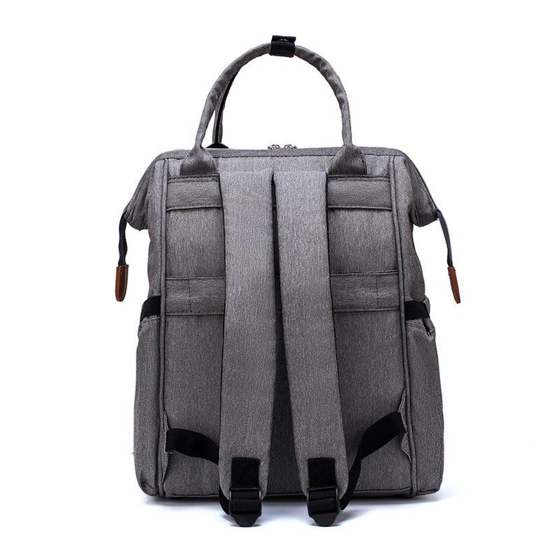 Quilted Diaper Backpack  Insulated Bottle Compartment - Product example