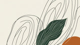 Abstract Leaf Line Art Wallpaper design file showing detailed pattern and elegant curves