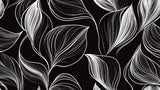 Line art feather pattern design file showing intricate black and white details