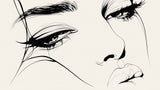 Line Art Mural Wallpaper | Minimalist Face Sketch Design