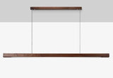 Wooden LED Linear Pendant Light  Pine or Walnut Finish - Product detail 12