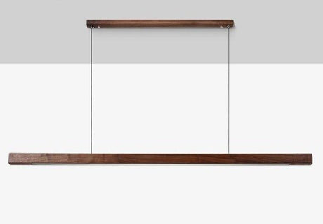 Wooden LED Linear Pendant Light  Pine or Walnut Finish - Product detail 12