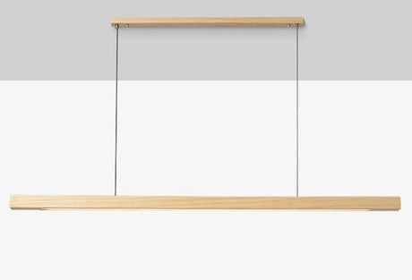 Wooden LED Linear Pendant Light  Pine or Walnut Finish - Product detail 14