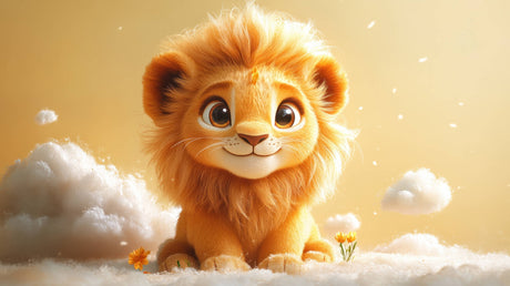 Baby Lion Safari design file showing intricate pattern details and soft color palette