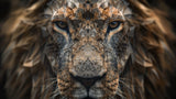 Geometric Lion Wallpaper design file showing detailed bronze and grey polygon pattern