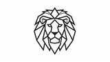Geometric Lion Wallpaper design file showing detailed black and white pattern