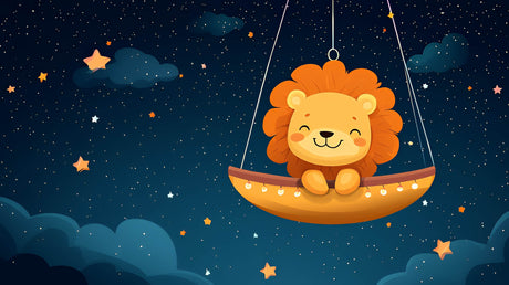 Lion and stars design file showing detailed pattern and rich navy background