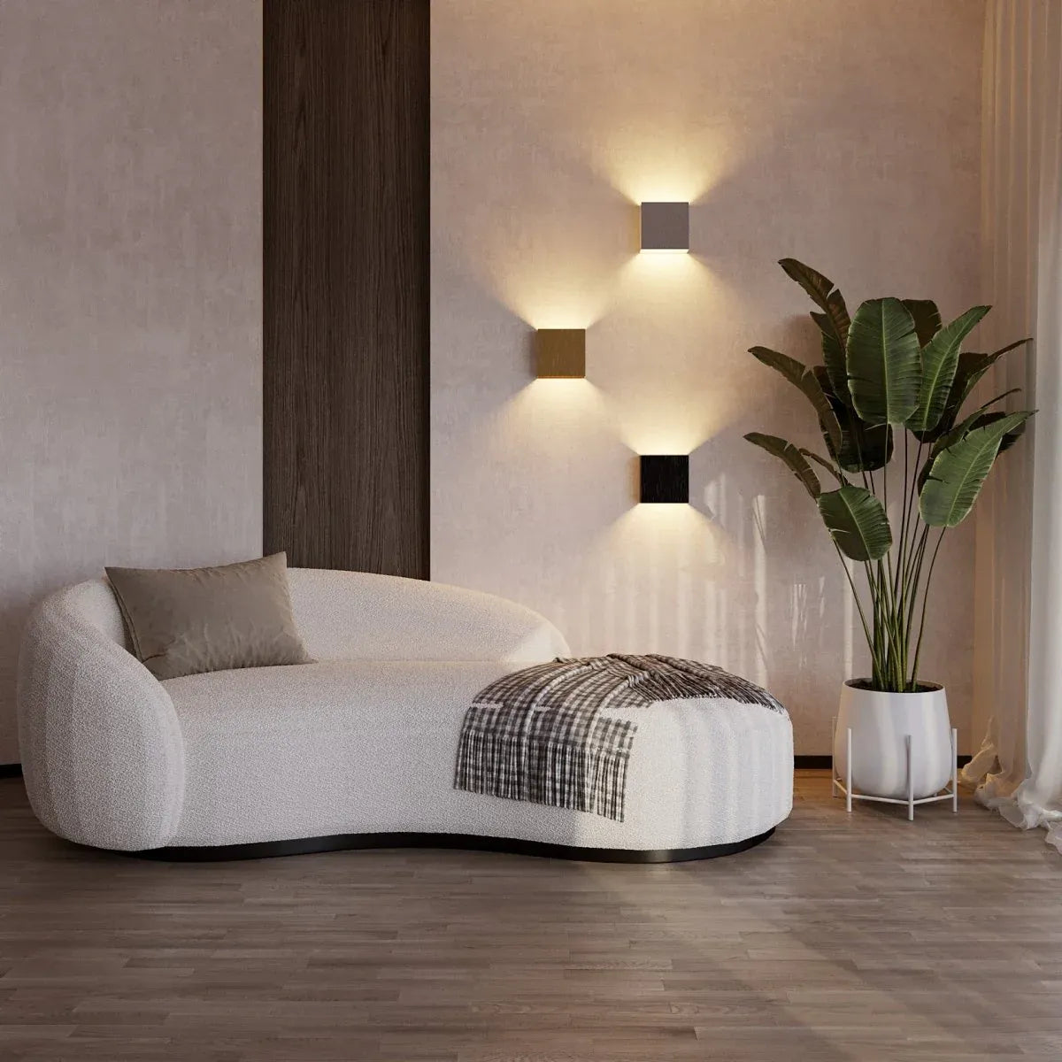Modern Wall Sconce  Square Aluminum Frame Design - Product detail 4