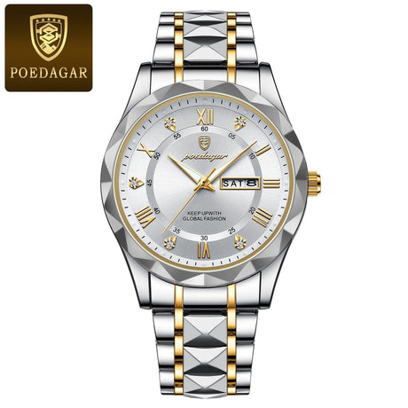 Luxury Steel Watch  Blue Dial Roman Numerals - Product detail 9