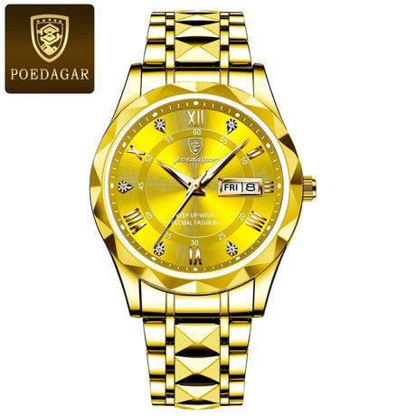 Luxury Steel Watch  Blue Dial Roman Numerals - Product detail 10