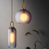 Modern Glass Pendant Light  Frosted Globe Design - Product detail 11