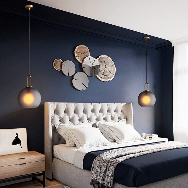 Modern Glass Pendant Light  Frosted Globe Design - Product detail 10