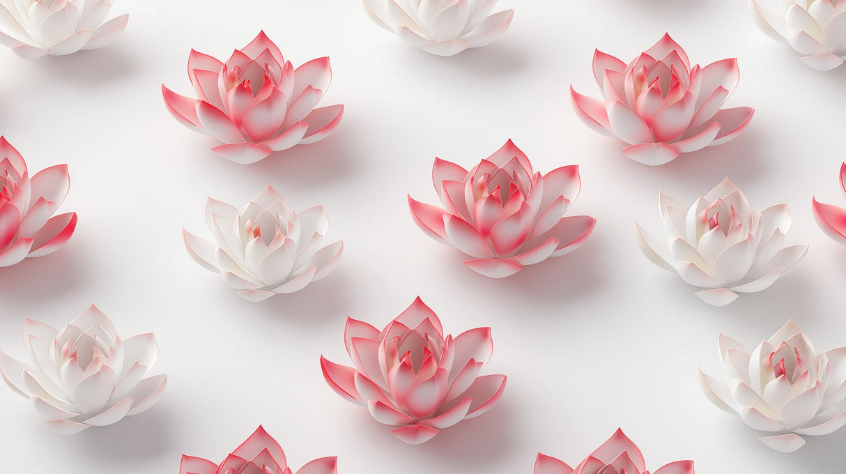 3D Pink Lotus Wallpaper design file showing detailed floral pattern with soft coral-pink gradients