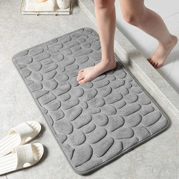 Memory Foam Bath Mat  Non-Slip Pebble Pattern Design - Detailed view